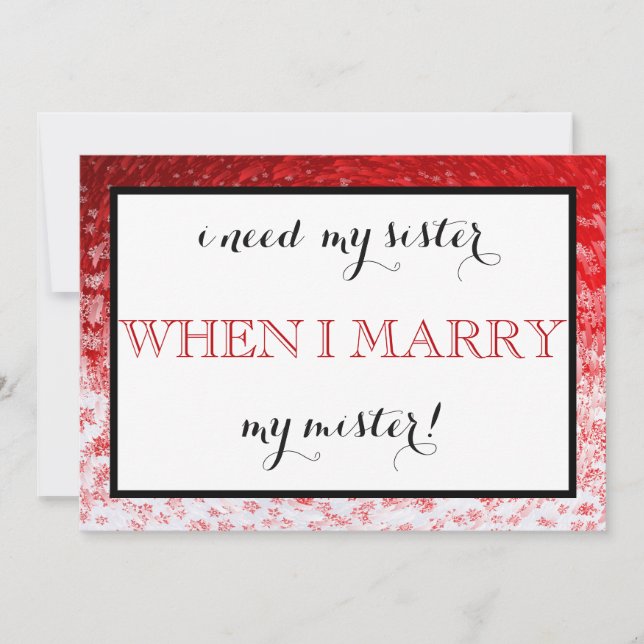 Will you be my bridesmaid? einladung (Vorderseite)