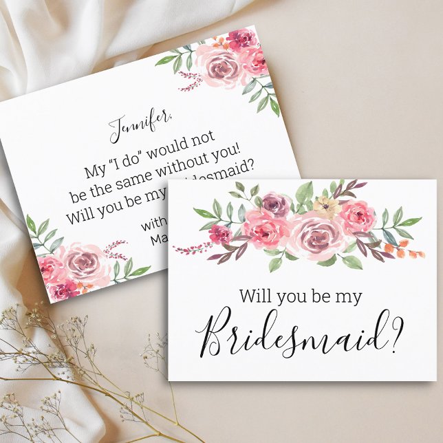 Will You be my bridesmaid Einladungspostkarte (Von Creator hochgeladen)