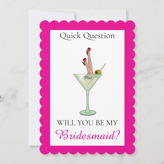 Will you be my Bridesmaid Karte (Vorderseite)