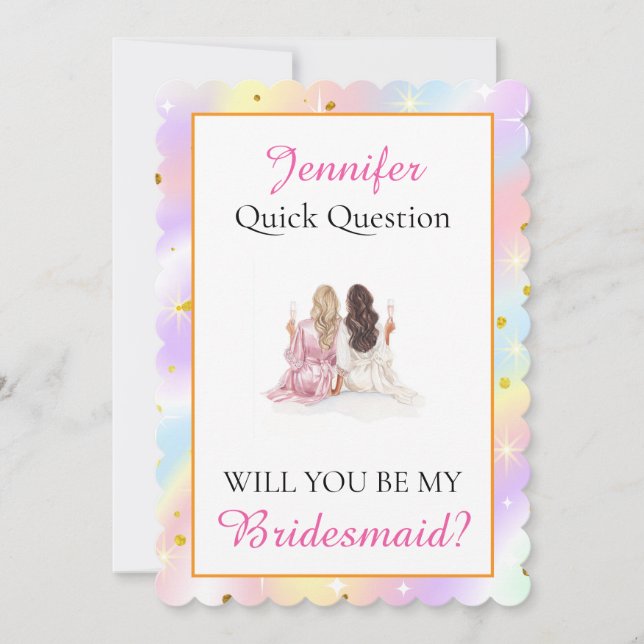 Will you be my Bridesmaid Karte (Vorderseite)