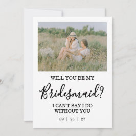 Will You Be My Bridesmaid Photo Proposal Card Einladung