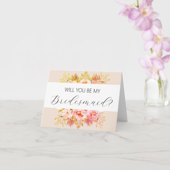 Will you be my Bridesmaid proposal card Karte (Orchidee)