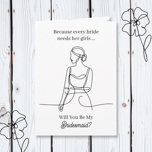 Will You Be My Bridesmaid Proposal Karte (Von Creator hochgeladen)