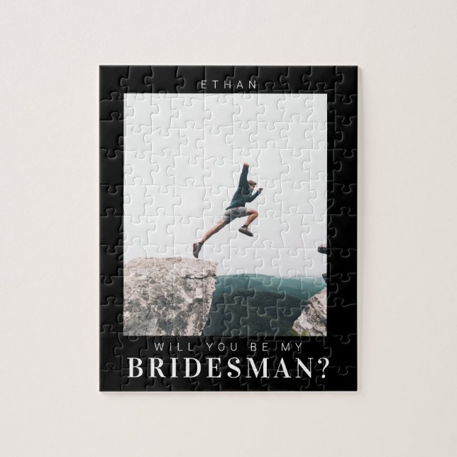 Will you be my Bridesman Minimalist Photo Modern (Vertikal)
