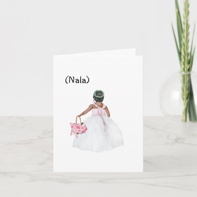 Will You Be My Flower Girl? (African-American) Karte (Vorderseite)