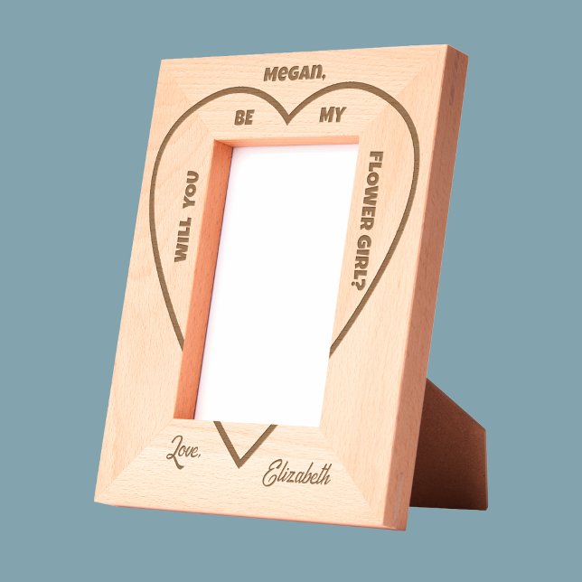 Will You Be My Flower Girl Frame Geätzte Rahmen (Von Creator hochgeladen)