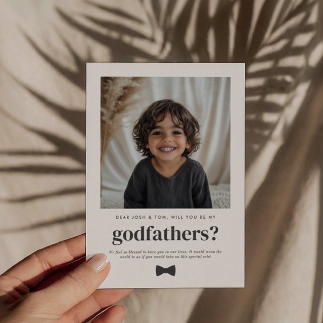 Will You Be My Godfathers Photo Proposal Einladung (Zazzle Will You Be My Godfathers Photo Proposal Invitation)
