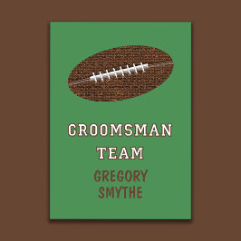 Will You Be My Groomsman Football Theme Card Einladung