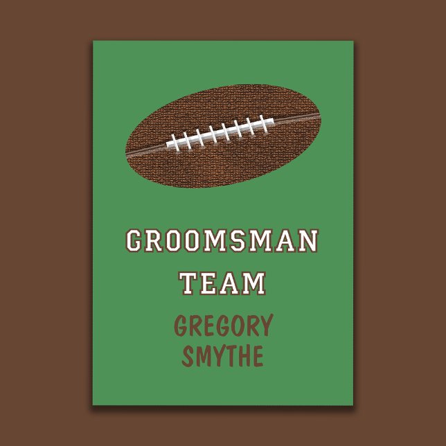 Will You Be My Groomsman Football Theme Card Einladung (Von Creator hochgeladen)