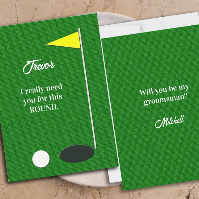 Will You Be My Groomsman Golf Proposal Cards Einladung (Von Creator hochgeladen)