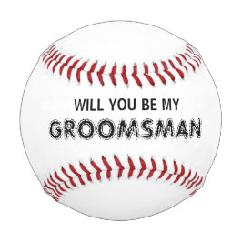 Will You Be My Groomsman Name Baseball