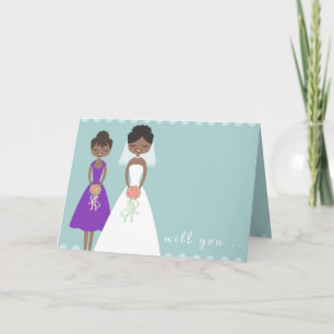 Will You Be My Maid of Honor Greeting Card -CUSTOM Einladung