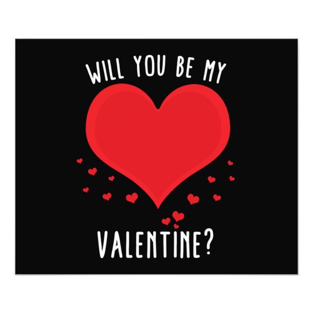 Will you be my valentine fotodruck (Vorne)