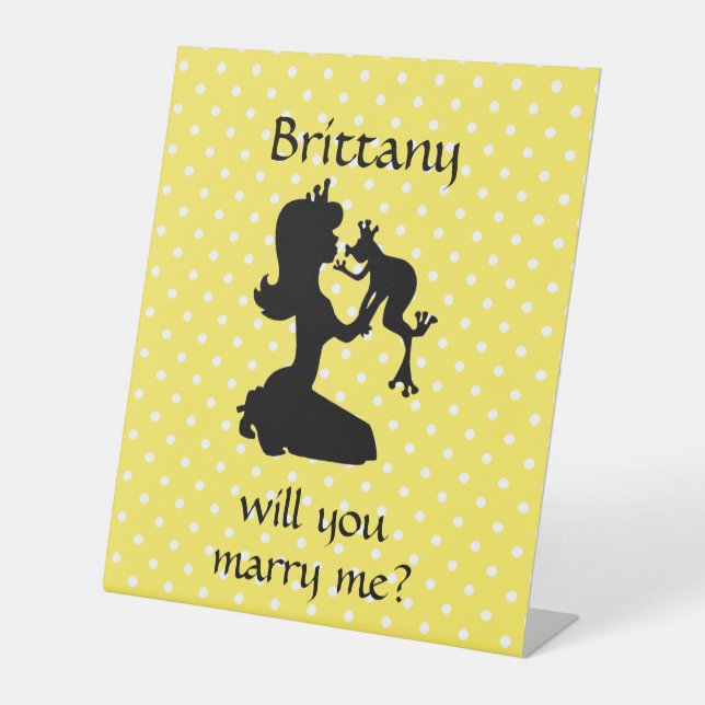 Will You Marry Me Sockelschild (Vorderseite)