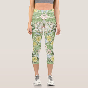 Willam Morris Myrtle Garden Floral Classic Capri Leggings