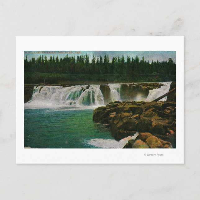 Willamette Falls in Portland Postkarte (Vorderseite)