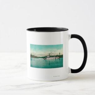 Willamette Fluss und Stahl-Brücke in Albanien Tasse