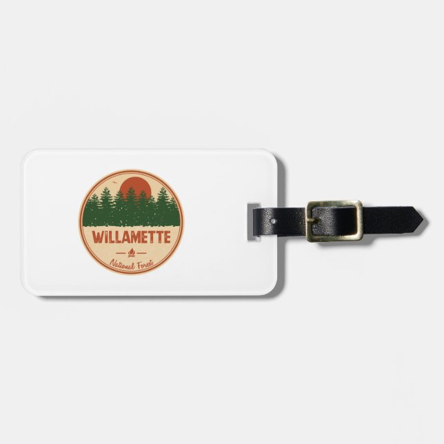 Willamette National Forest Gepäckanhänger (Vorderseite horizontal)