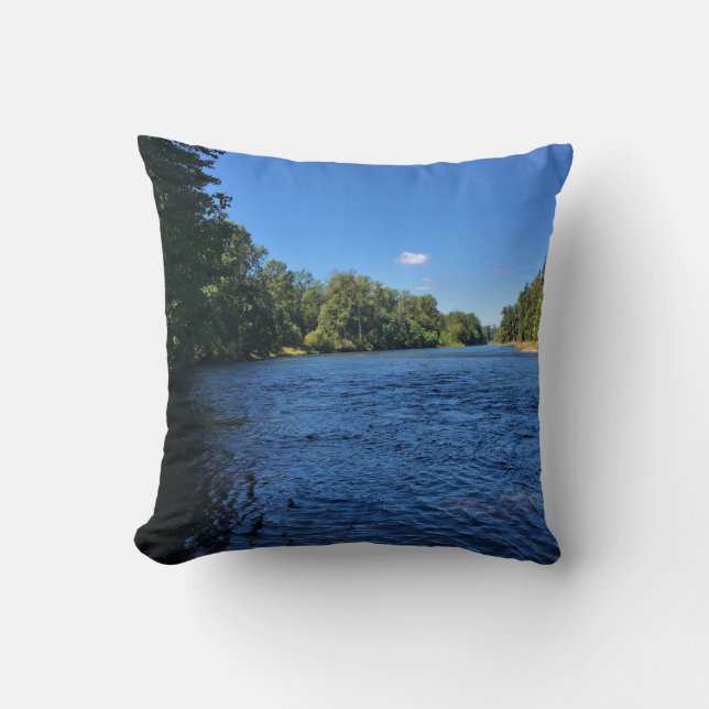 Willamette River, Elijah Bristow Staat Park, OR Kissen (Vorderseite)