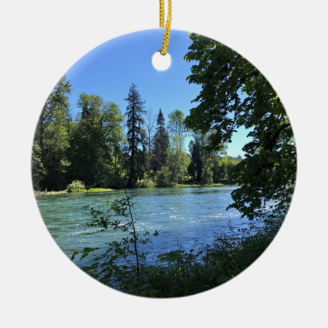 Willamette River Keramik Ornament (Vorne)