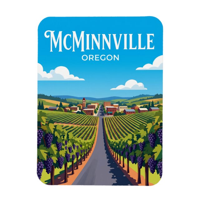 Willamette Valley Weg USA Magnet (Vertikal)