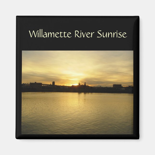 Willametter River Sunrise Magnet (Vorne)