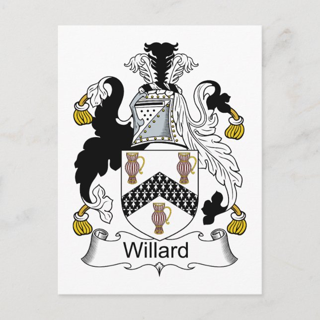 Willard Familienwappen Postkarte (Vorderseite)