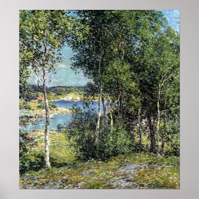 Willard L. Metcalf eine Birkenfamilie Poster (Vorne)