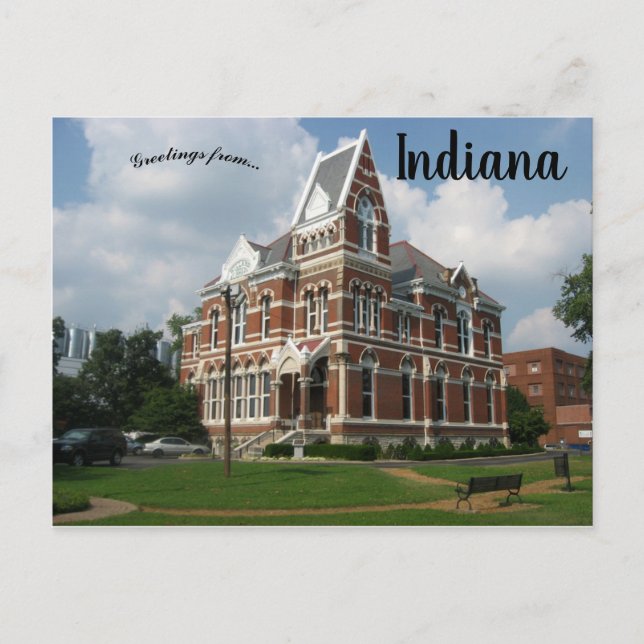 Willard Library Evansville Indiana Postkarte (Vorderseite)