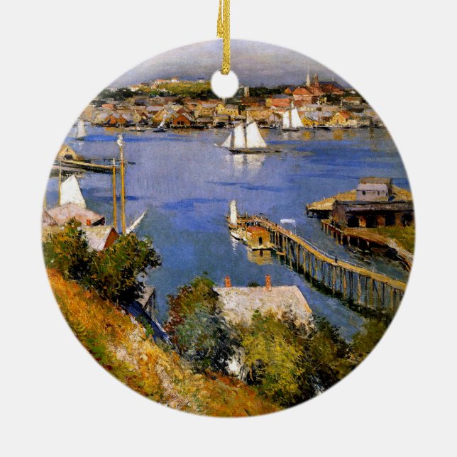 Willard Metcalf Gloucester Harbour Keramikornament (Hinten)