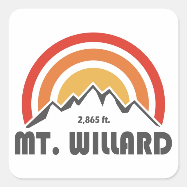 Willard New Hampshire Quadratischer Aufkleber (Vorderseite)