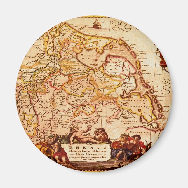 Willem Blaeu Old Rhineland Germanic Map Series Magnet (Vorne)