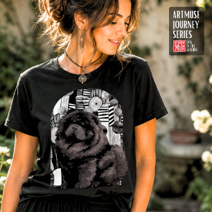 WILLEM schwarzer Chow - ArtMuse PORTAL Serie T-Shirt