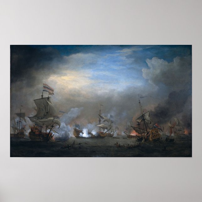 Willem Van De Velde Naval Art Poster (Vorne)