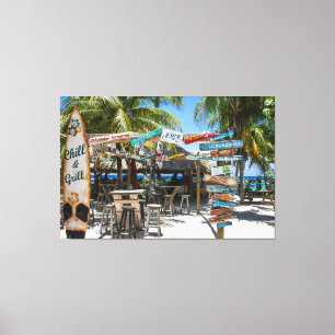 Willemstad Beach Chill & Grill Beach Bar Café Leinwanddruck