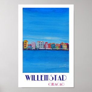 Willemstad Curacao Retro Poster