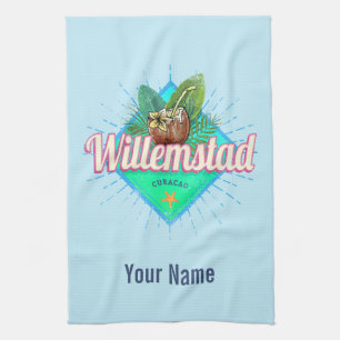 Willemstad Curacao Urlaub Vintag Karibik Geschirrtuch