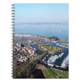 Willemstad Nederland drone overzicht. Notizblock