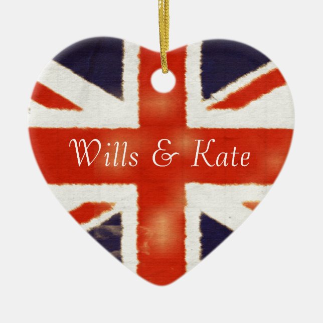 Willen und Kate Vintage Keramik Ornament (Vorne)