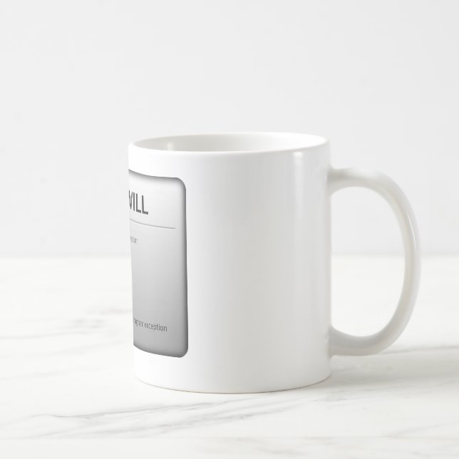 Willensfreiheit Kaffeetasse (Rechts)