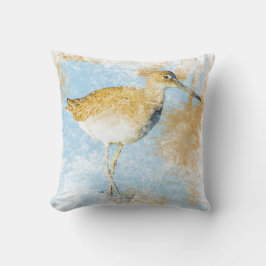 Willet Shorebird Beach Art Kissen