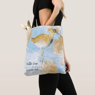 Willet-Strandvogel-Urlaubshaus-Tragetasche Tasche