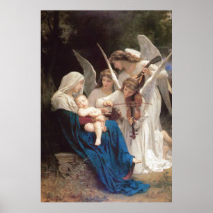William-Adolphe Bouguereau Lied der Engel Poster