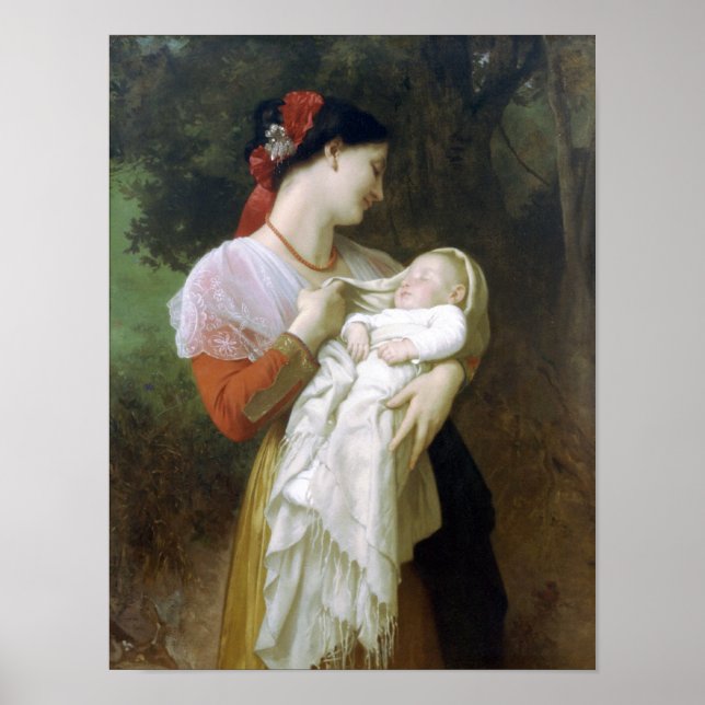 William-Adolphe Bouguereau-Maternal Admiration Poster (Vorne)