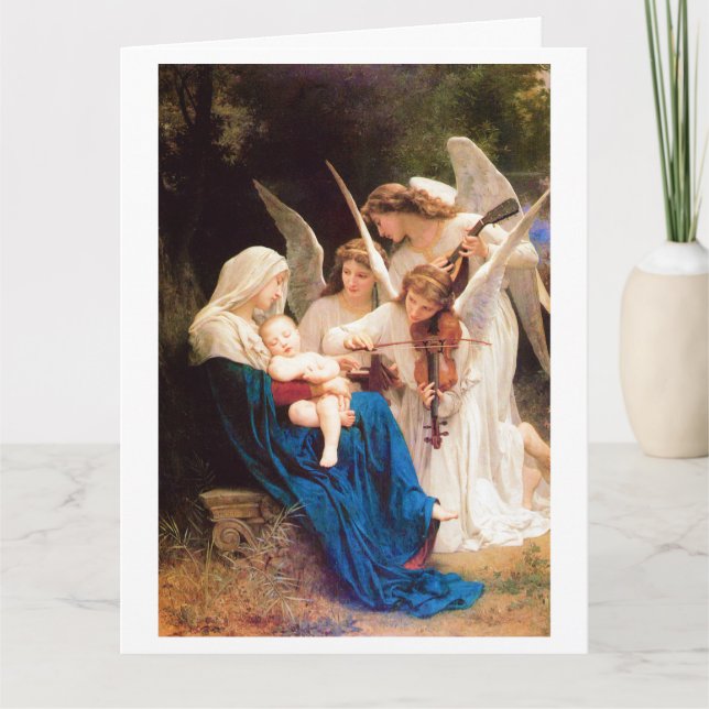 William-Adolphe Bouguereau SONG OF ANGELS 1881 Karte (Vorderseite)