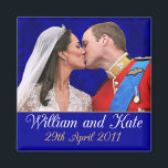 William and Kate The Royal Wedding Kiss Magnet<br><div class="desc">Der Königliche Wedding Kiss zwischen William und Kate</div>