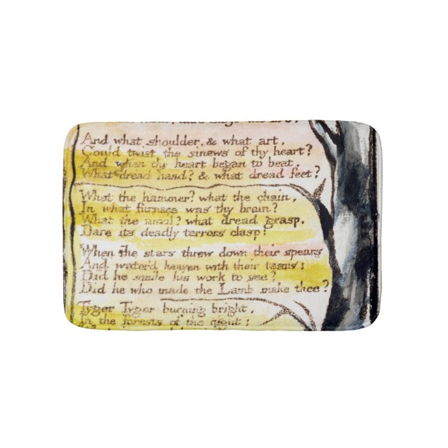 William Blake | "das Tyger", Platte 6 (Bentley 42) Badematte (Vorderseite)