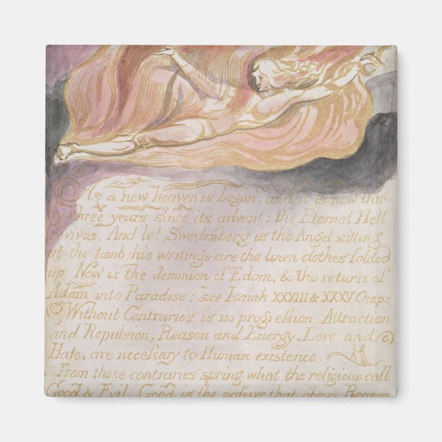 William Blake | "Ein neuer Himmel beginnt" Magnet (Vorne)