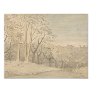 William Blake - Eine waldreiche Landschaft Fotodruck