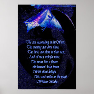 William Blake "ich muss für meine" Zitatplakat Poster